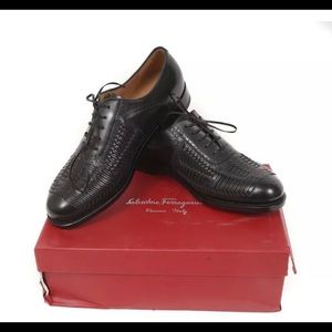 Salvatore Ferragamo Black Braided Shoes 7.5 EE